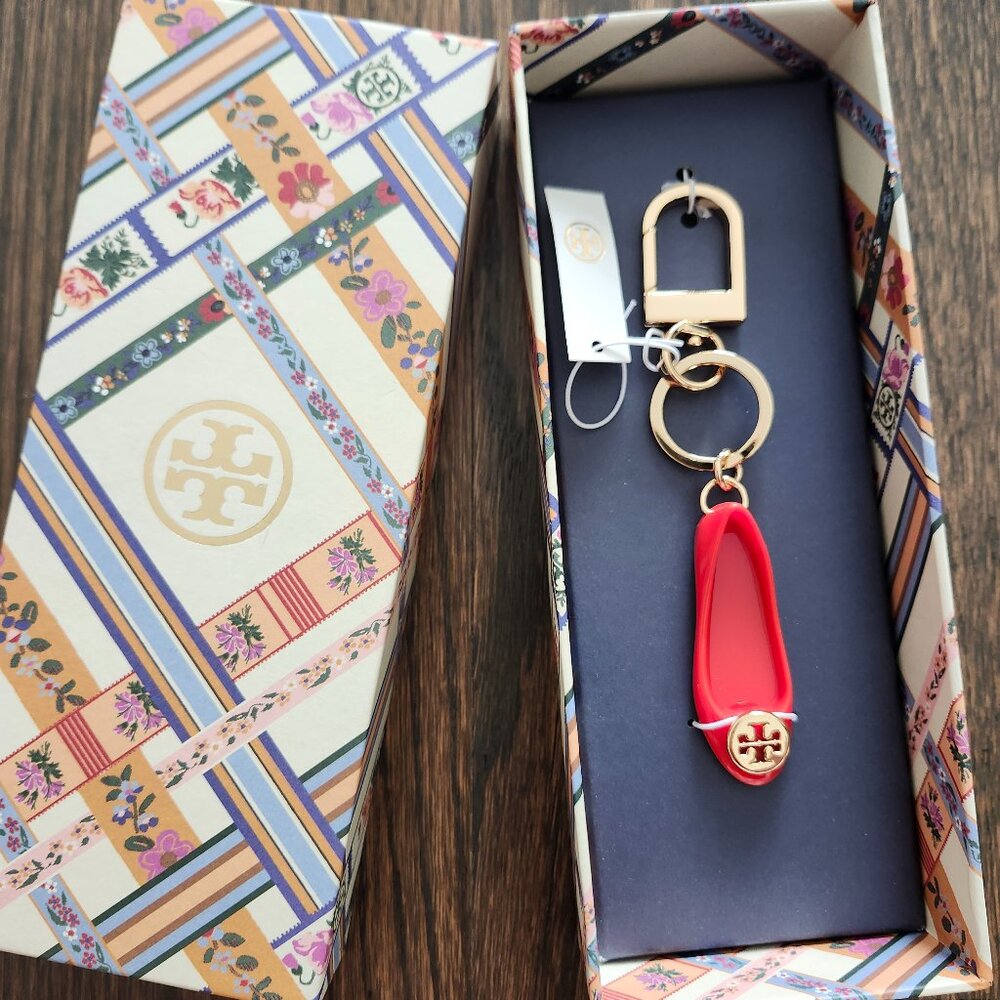 New Tory Burch ballet flat keychain